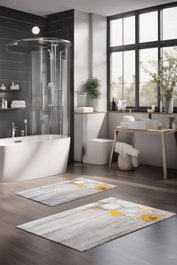 Mijölnir Juego de alfombrillas de baño CT-5200 de 2 piezas Multicolor